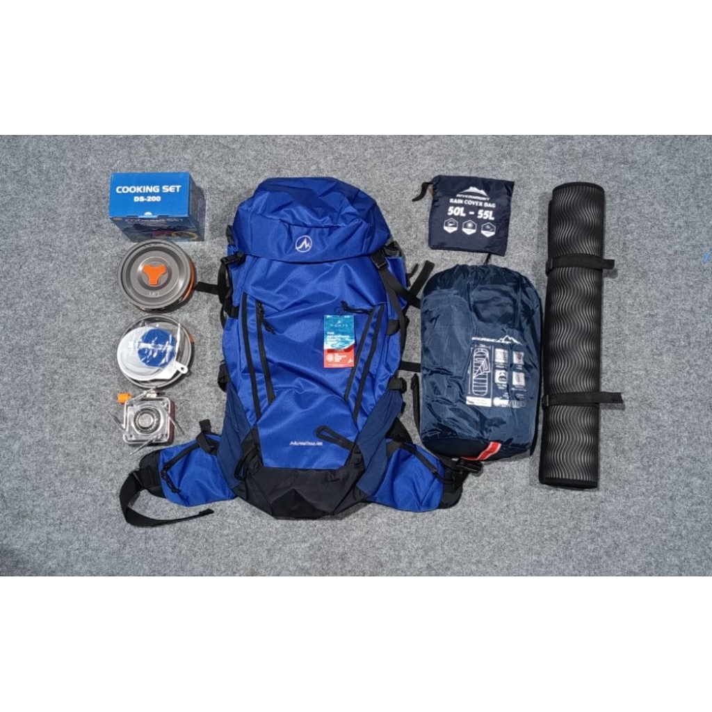 Paket hemat mendaki gunung 1 set paket komplit outdoor murah