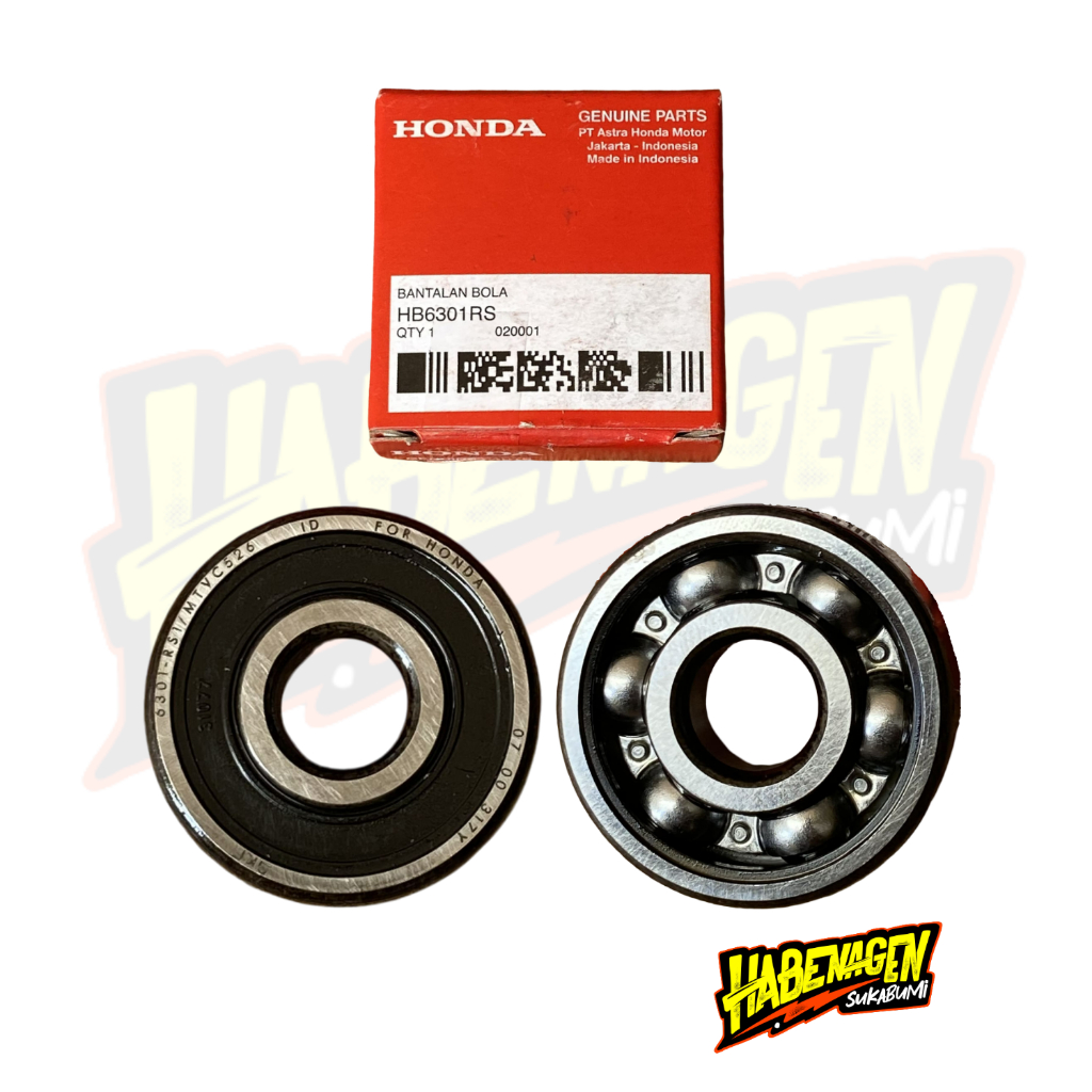 Bearing Laher Klaher 6301rs Roda Velg Belakang Karisma Grand Blade Win Revo Supra X 100 125  Ori Ahm