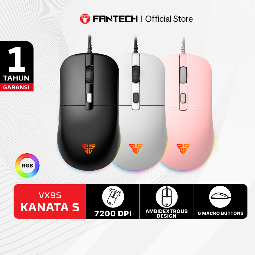 Fantech KANATA Mouse Gaming Kabel RGB Macro Software VX9 VX9S