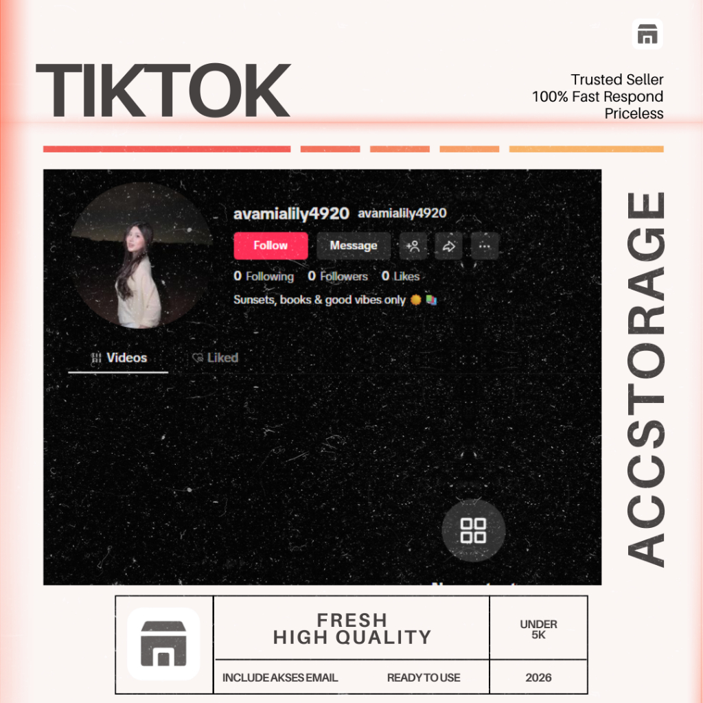 Akun TikTok Fresh  | Tiktok Baru | Fresh | No Shadowban | Siap Pakai