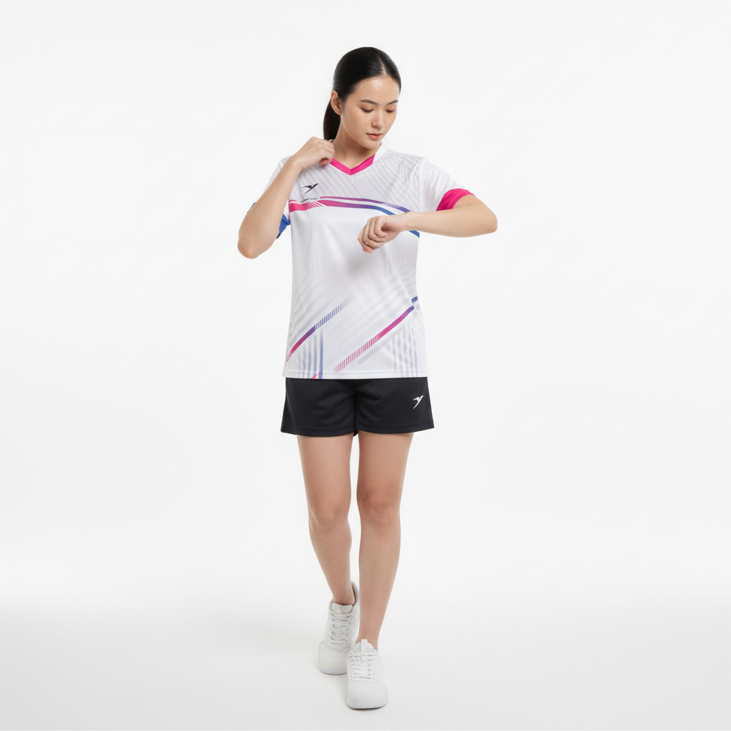 Yoozh R-MIMI WHITE baju badminton jersey badminton kaos badminton yoozh original