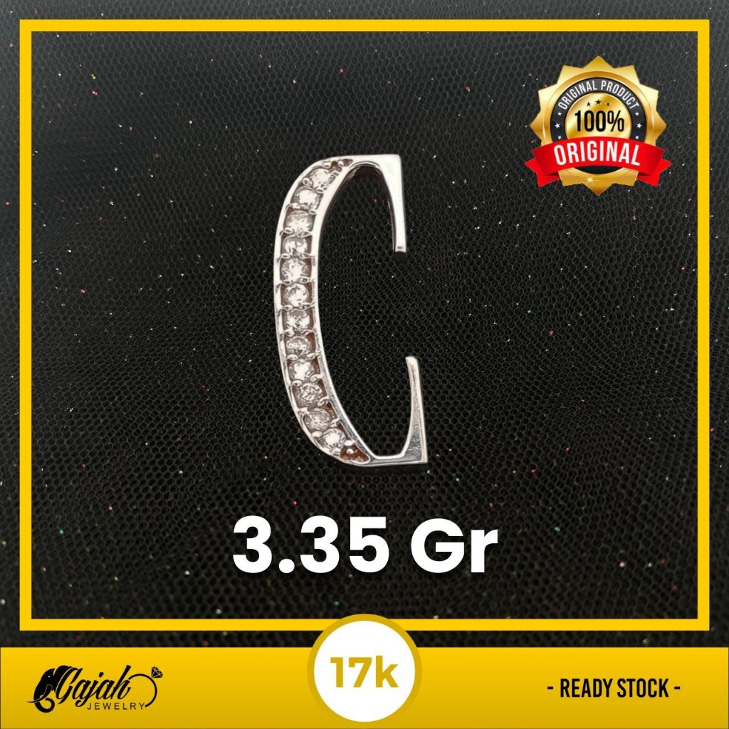 Liontin Huruf C Emas 17K - 3.35 Gram LBS300000001