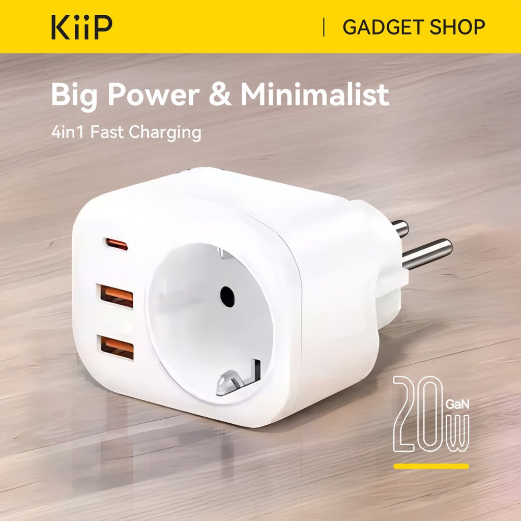 Kiip C26T Travel Adaptor 25w Fast Charging Dual Usb (18w)/type-c (25w)