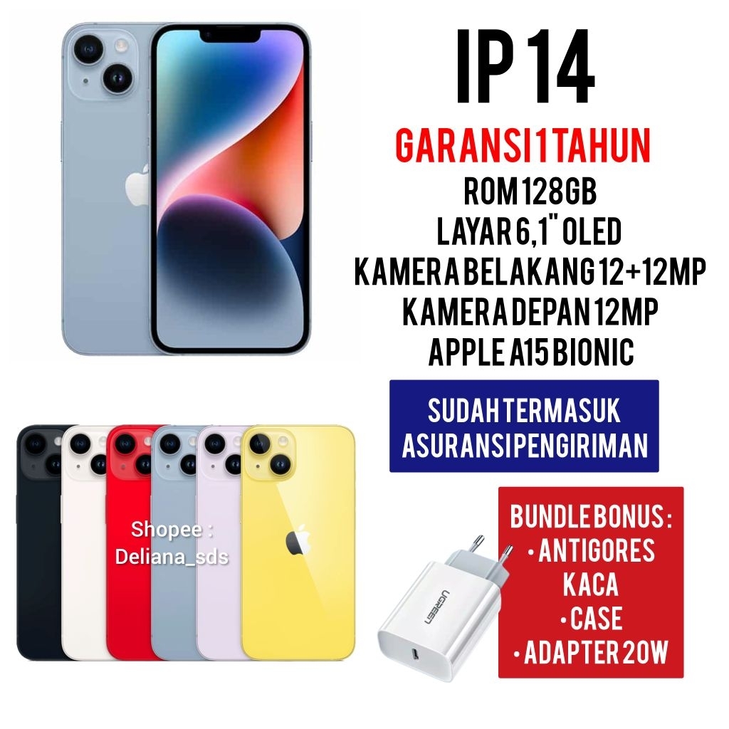 Iphone 14 128GB Bergaransi Iphone 14 128 GB