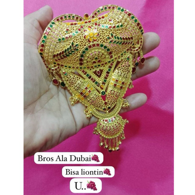 Lunavia accesories Bros/leontin Dubai model cantik lapis emas