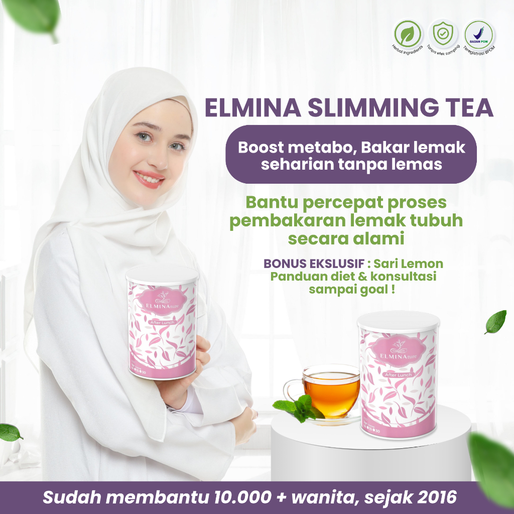 Elmina Slimming Tea | Teh Pelangsing | After Lunch Tea | Support Metabolisme