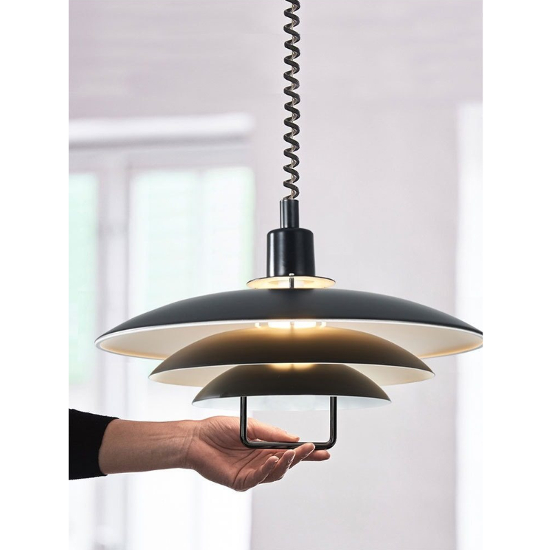 Lampu gantung UFO PH5 rancangan desainer Nordik, dapat disesuaikan ketinggiannya dan ditarik, sangat
