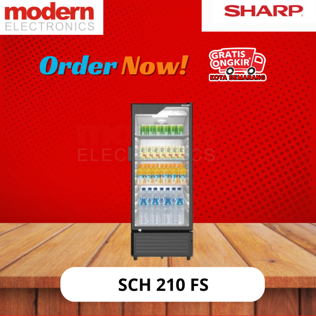 Showcase 1 Pintu Sharp 200 Liter Display Cooler SCH-210FS