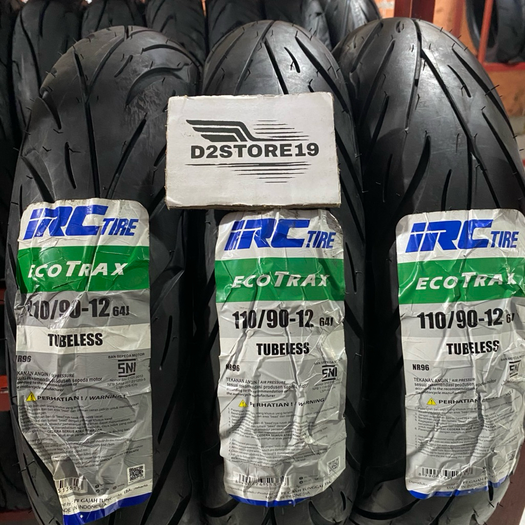 Ban IRC Ecotrax Ring 12 Tubeless 100/90-12 & 110/90-12 Untuk motor Scoopy
