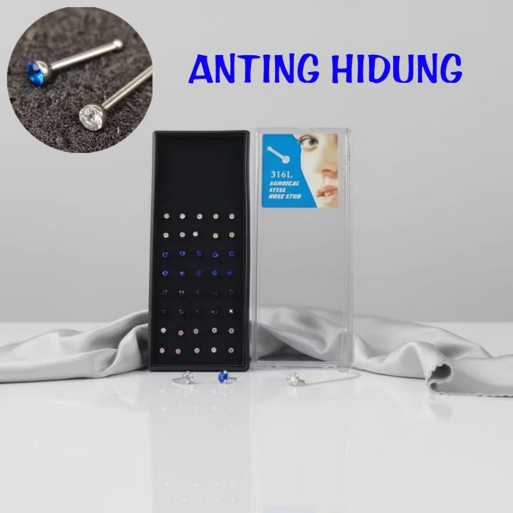 40 Pcs & 24Pcs " Anting Tindik Hidung Nose Stud