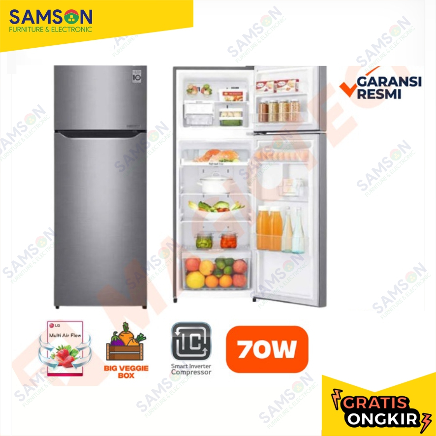 KULKAS LG 2 PINTU LG GN-G222SLCB / G222SLCB SMART INVERTER 225L