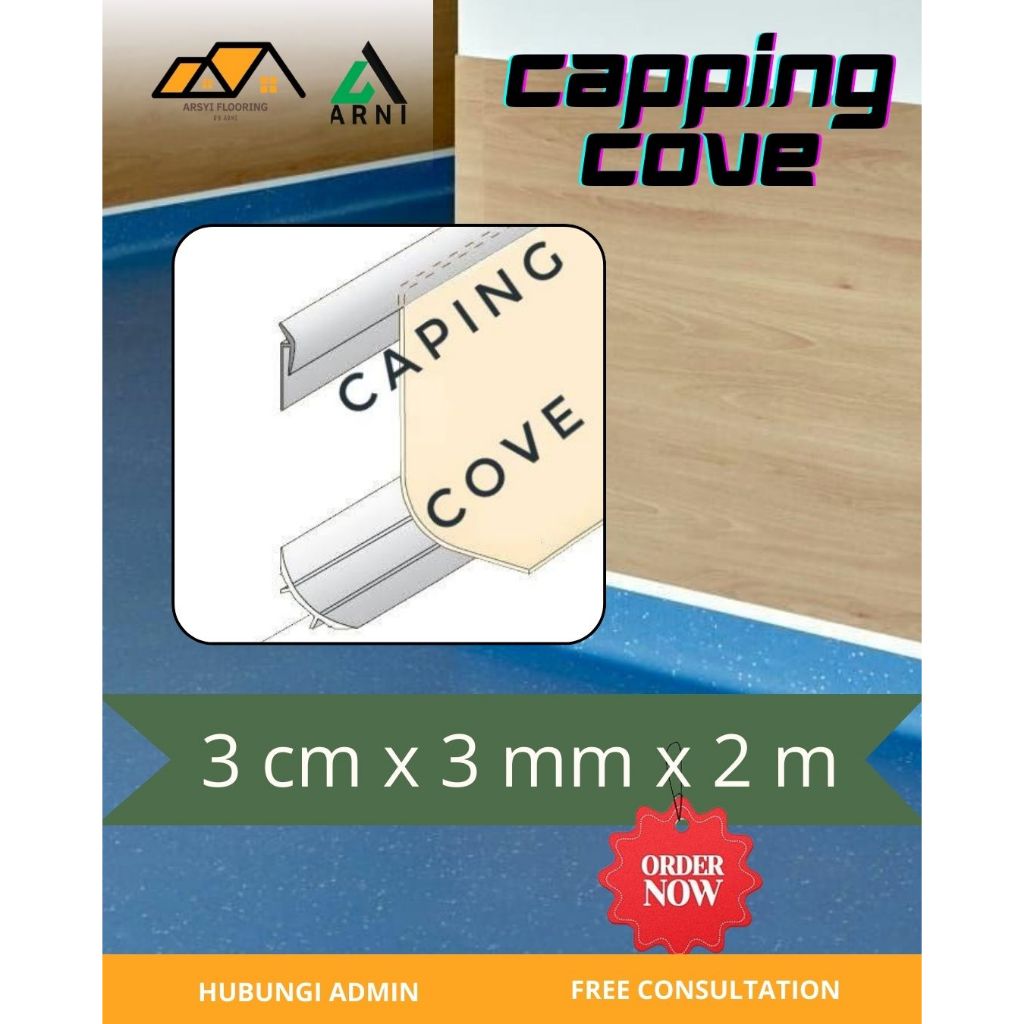 CAPPING COVE ALUMUNIUM|List Jepit lantai Vinyl
