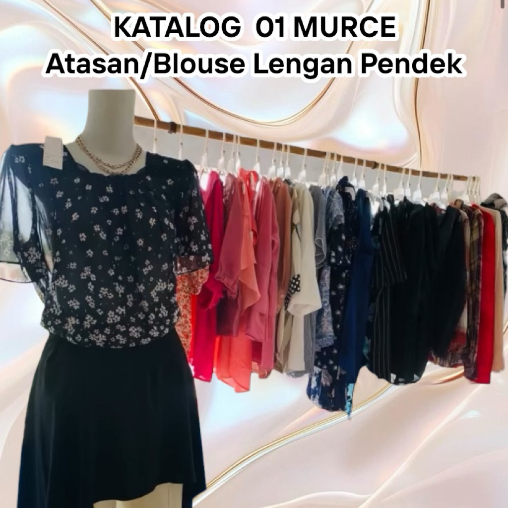 Katalog 01 Atasan Wanita Lengan Pendek / Korean Blouse / Baju Preloved Murce / Vintage