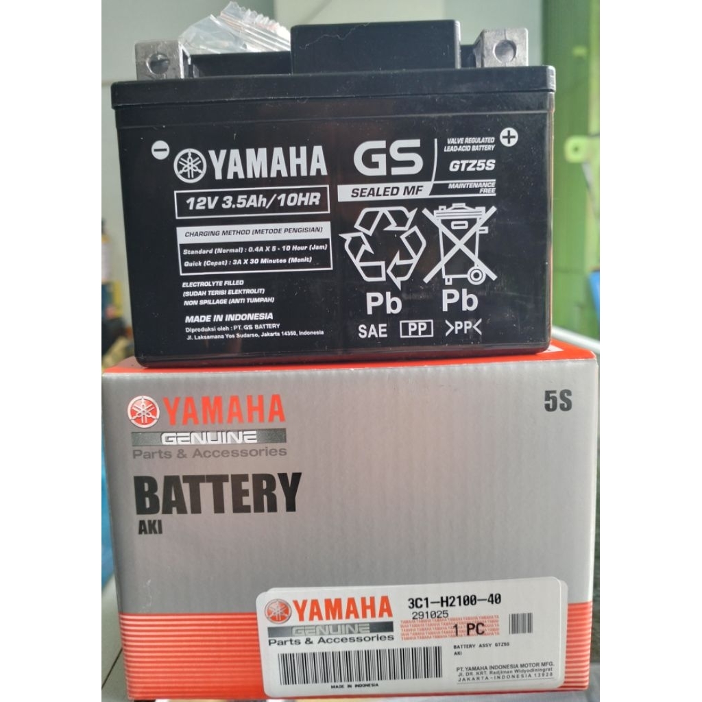 Aki Motor Full Kering Yamaha GS GTZ5S Fino, Lexam 125, Freego 125 Original