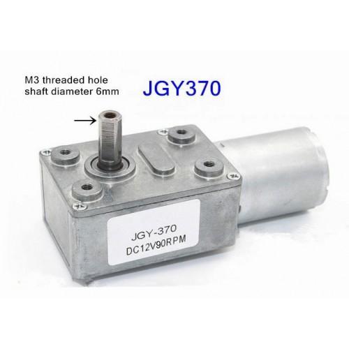 motor dc gearbox gear box 12V 90rpm 90 rpm turbo worm gear metal