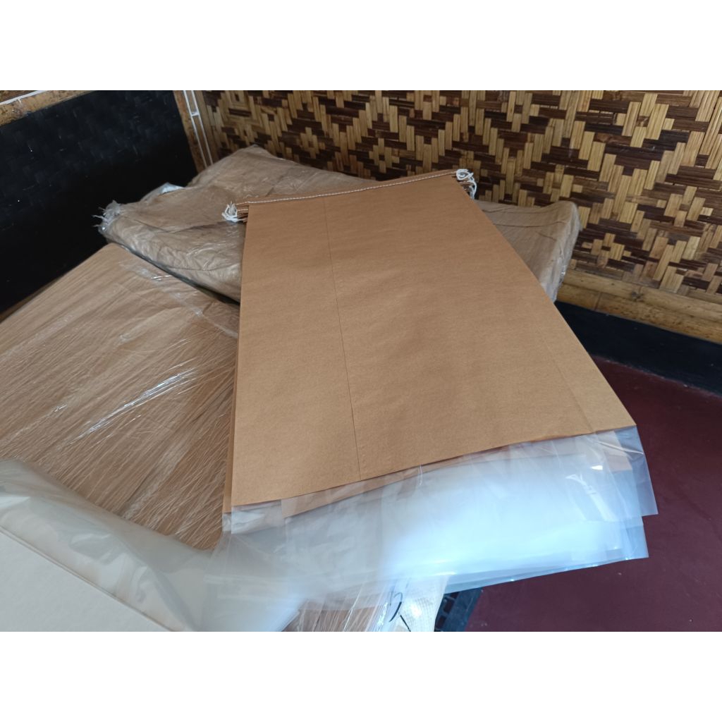 Karung Kertas Sack Kraft Indonesia 25 Kg Shipping Bag Inner PE 60 Mic