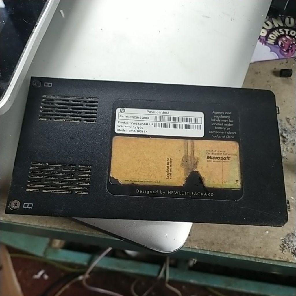 tutup ram hp pavilion dm3 ar5b95 original