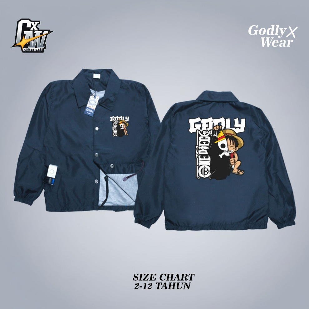 Jacket Anak Coach usia 1-12 Tahun bahan Parasut / Atasan Anak Laki laki / Jacket Anak Coach