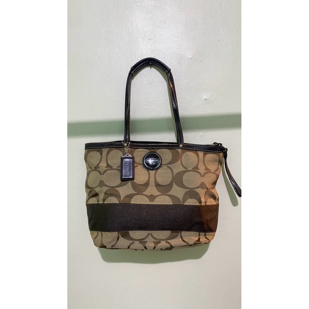 coc coach coco preloved kanvas tote bag vvgc
