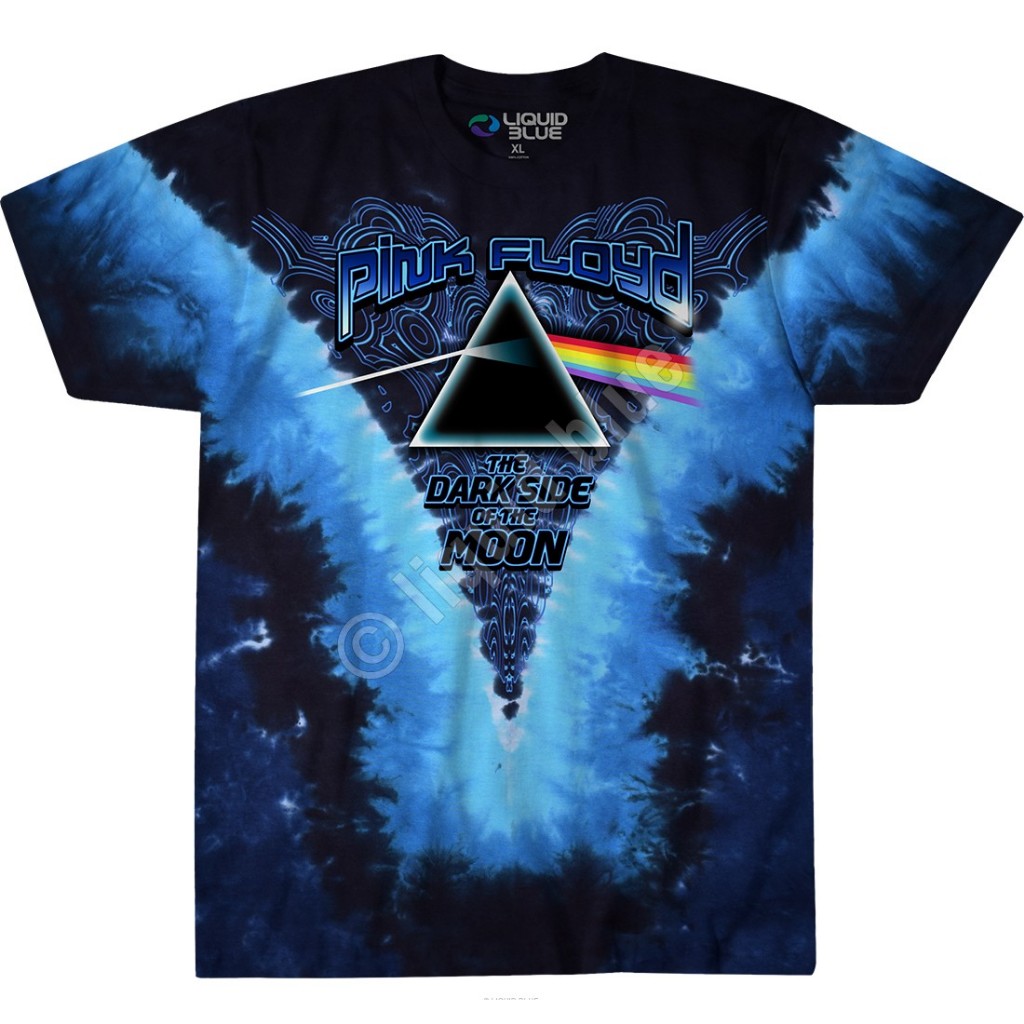 PINK FLOYD DARK SIDE OF THE MOON TAG LIQUID BLUE SIZE L T SHIRT