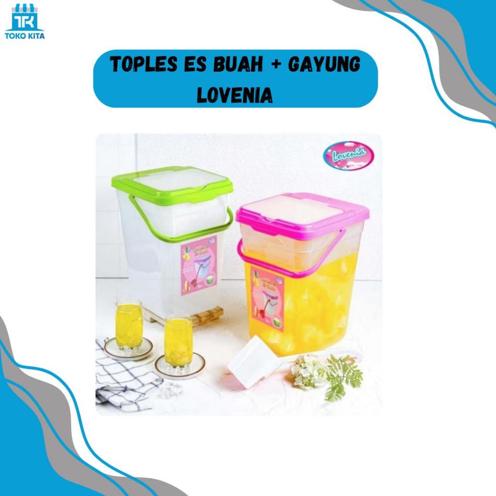 (GOJEK ONLY) Lovenia Toples Es Buah 15 Lt Bonus Gayung Bajigur / Tempat Es Buah Prasmanan Dengan Gag
