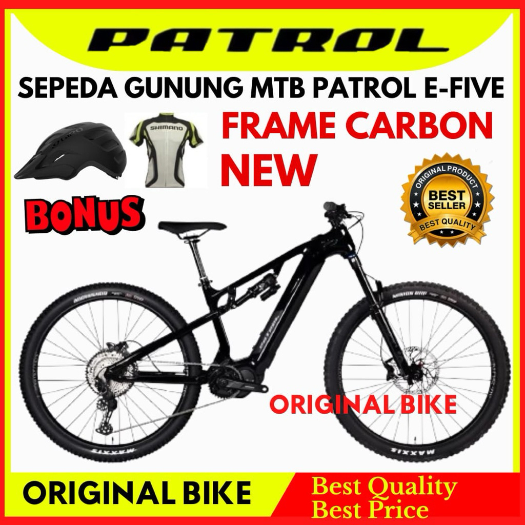 Sepeda Gunung Patrol E-Five Electric Trail MTB E-Bike Terbaru