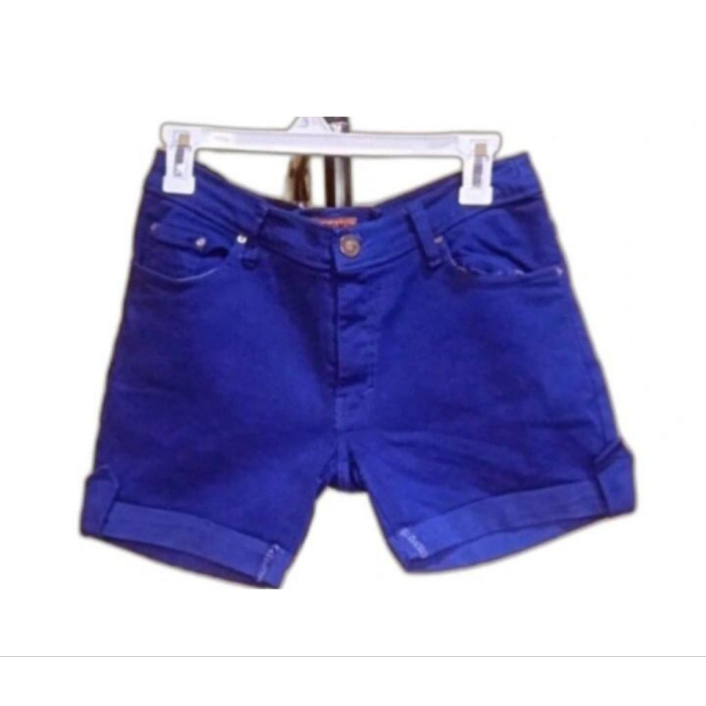 207. hotpant jeans stik balik biru elektrik income jeans