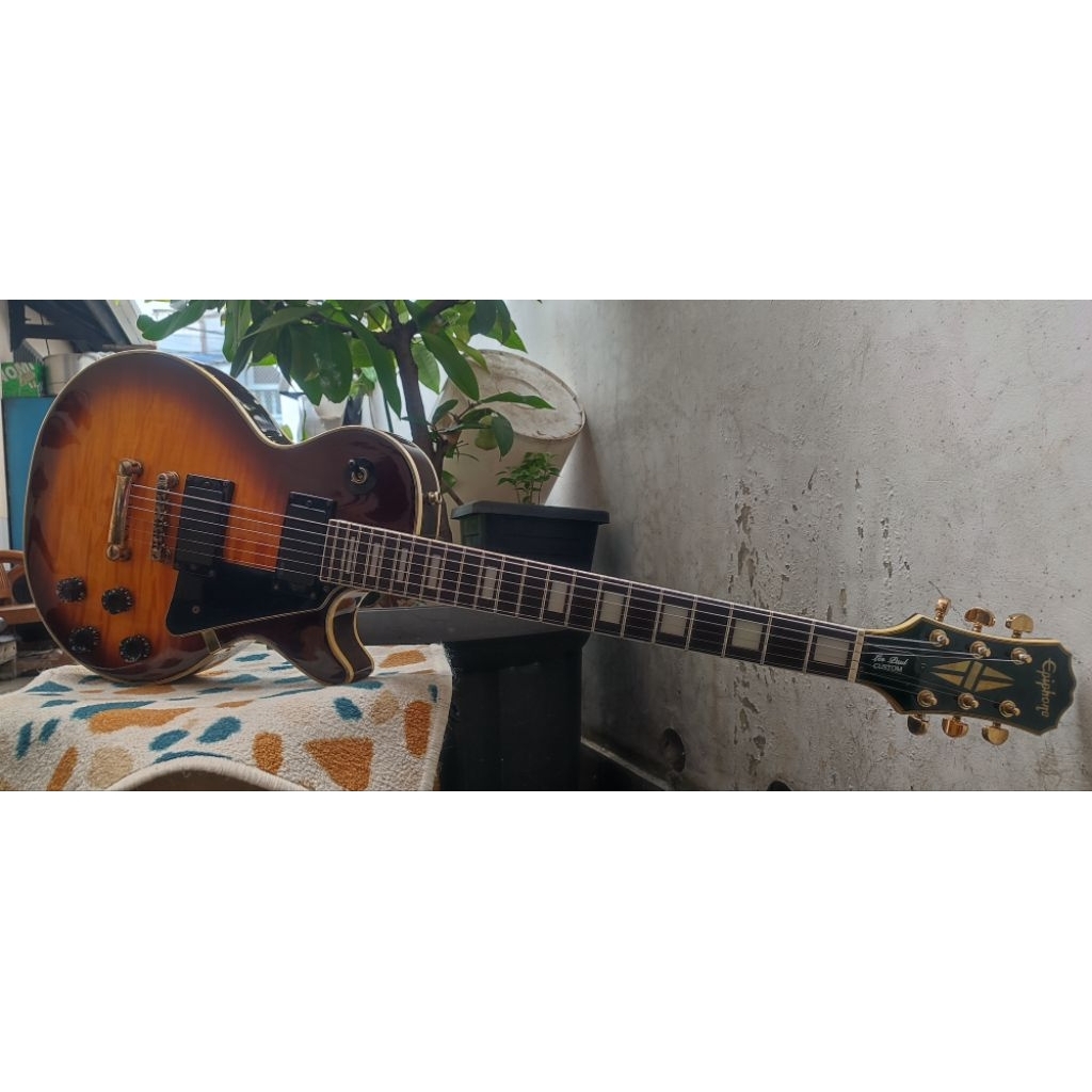 gitar epiphone les paul custom emg pickup