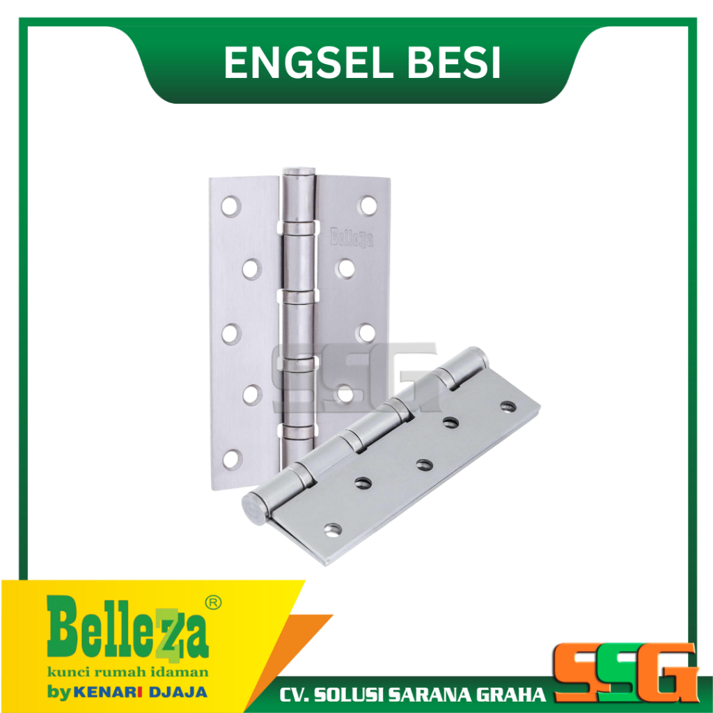 ENGSEL PINTU BESI BELLEZA 57 5X3X3 4BB ENGSEL JENDELA 5 INCH BESI NYLON