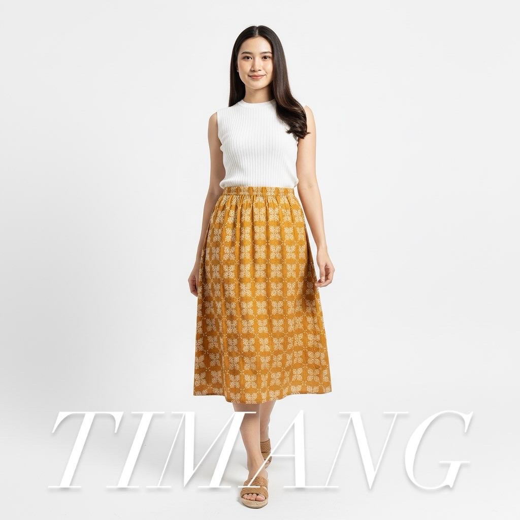 Rok 7/8 Batik Wanita Modern Bahan Katun Halus Cap Handmade Solo