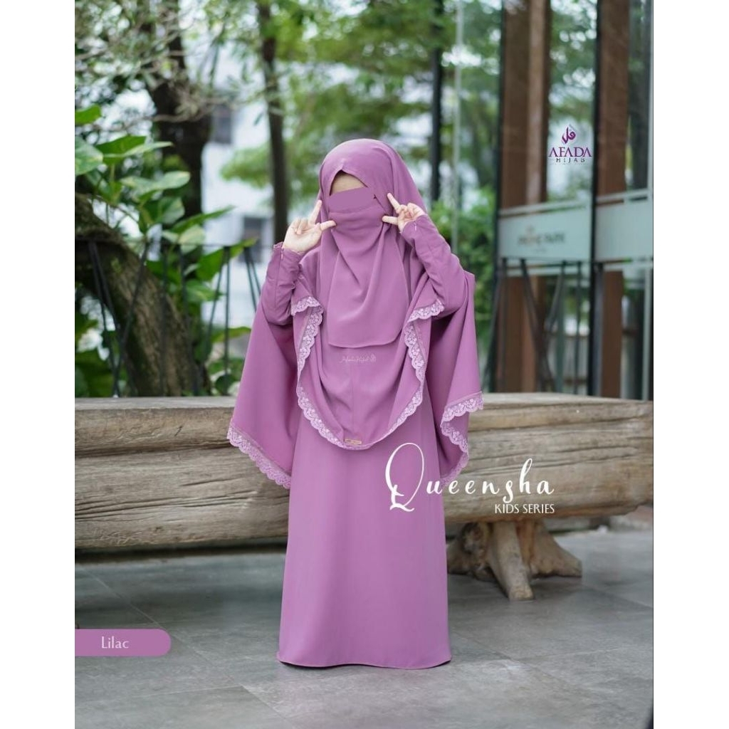 GAMIS ANAK SET CADAR QUEENSHA AFADA | GAMIS ANAK SYARI |  GAMIS ANAK RENDA | GAMIS ANAK SET JILBAB H