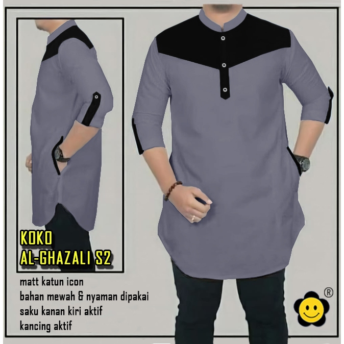 Bju Terbaru Kpko Laki Laki Koko Dewasa 2026 Atasan Muslim Kemko Sajuak Putih Bj Muslim Pria Kemeja P