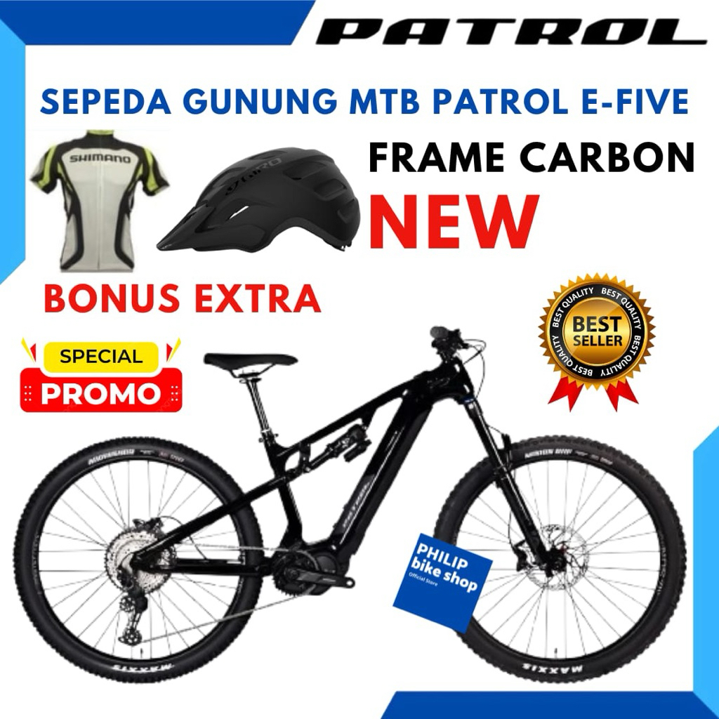 Sepeda Gunung Patrol E-Five Electric Trail MTB E-Bike Terbaru