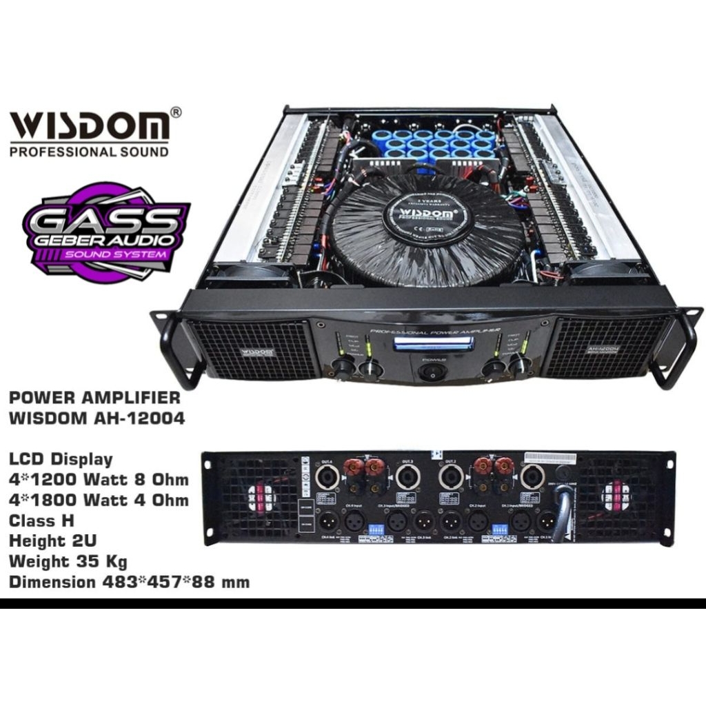 power amplifier wisdom ah 12004 power wisdom ah12004