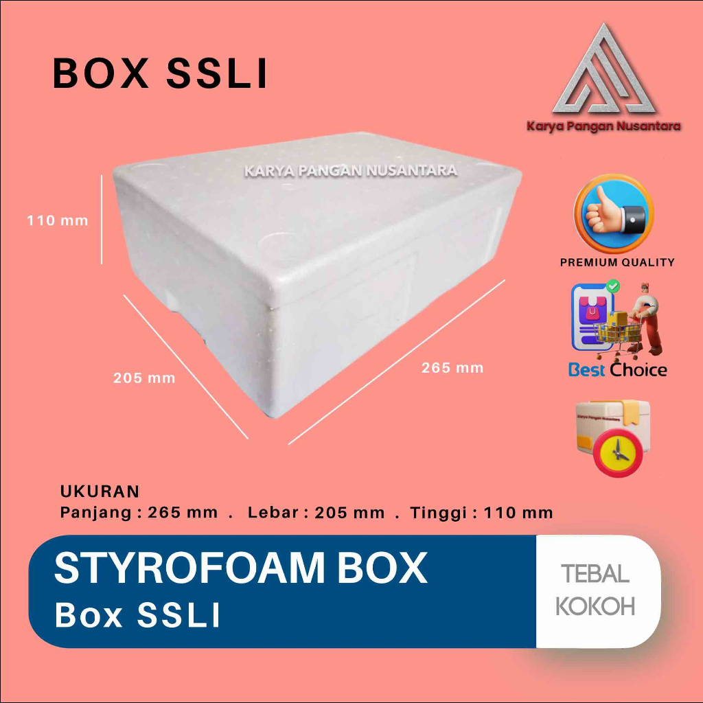 STYROFOAM BOX SSLI BOX ES BOX GABUS BOX STYROFOAM BOX KECIL BOX MINI 26.5x20.5x11 CM