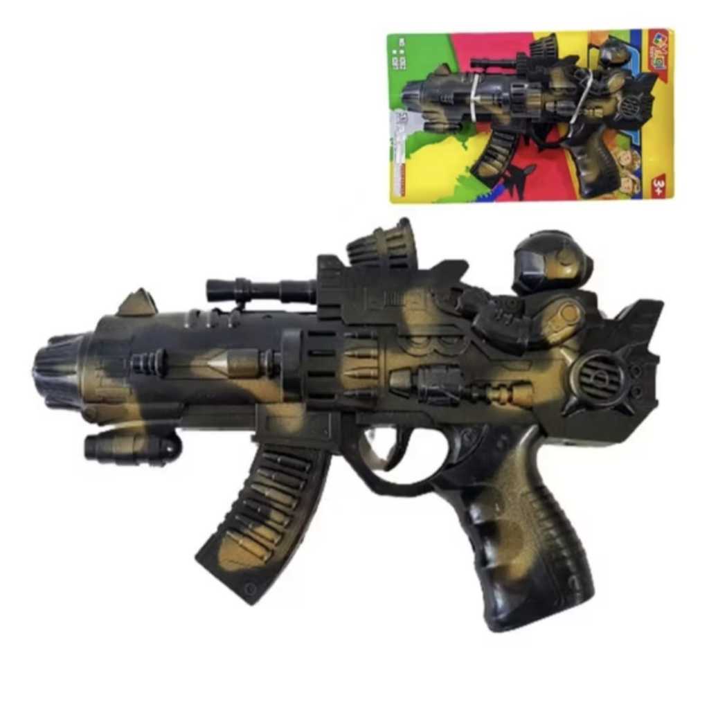 Mainan Anak Tembakan Tanpa Baterai / Tembakan Bunyi Tek Tek