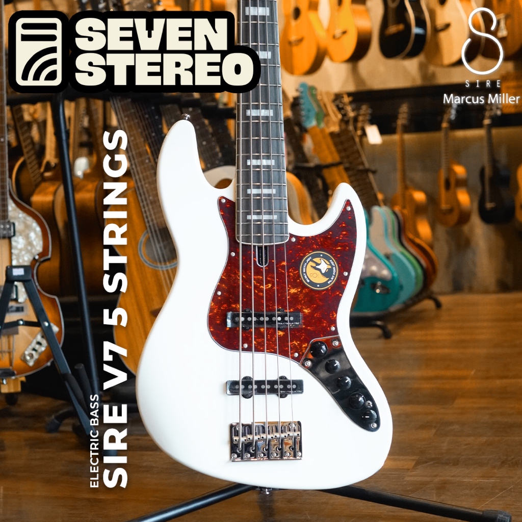 Sire Bass V7 Alder 5 String Artic White