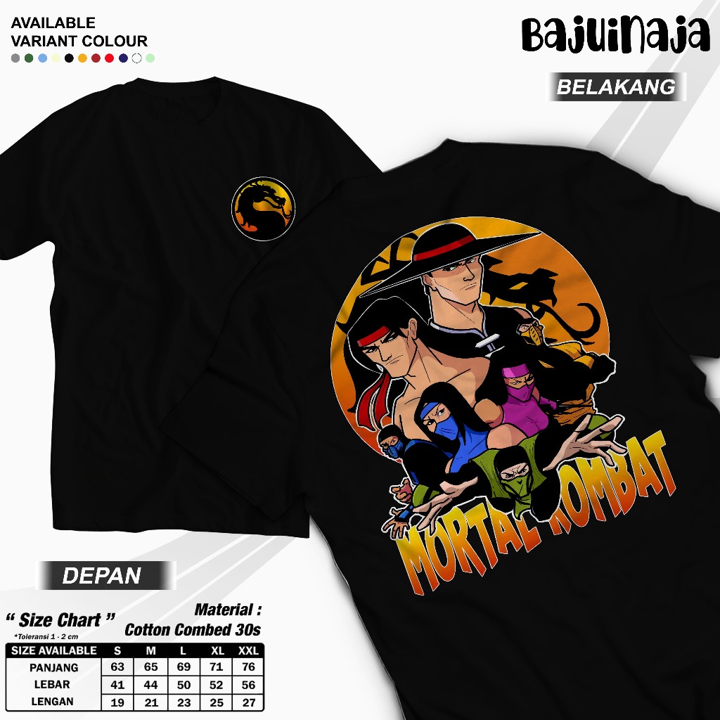 Kaos Game Mortal Kombat | Gamer T-Shirt | Mortal Kombat Arcade Retro 1992