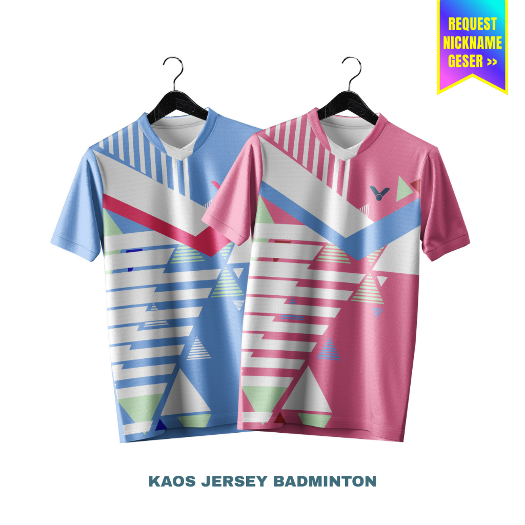 Jersey Badminton Victor Indonesia Free Request Nama Punggung Drifit Premium ABsport