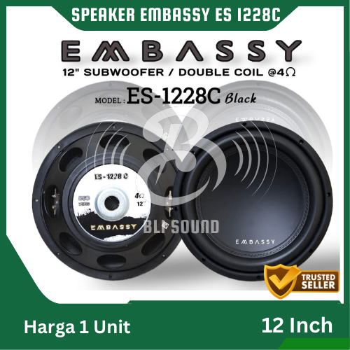 SPEAKER SUBWOOFER 12 INCH EMBASSY ES 1228C BLACK ORIGINAL