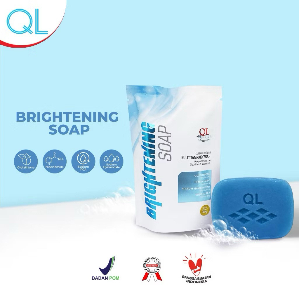 QL Brightening Soap & Oil Control Soap 90 gr | Sabun Pemutih Wajah QL
