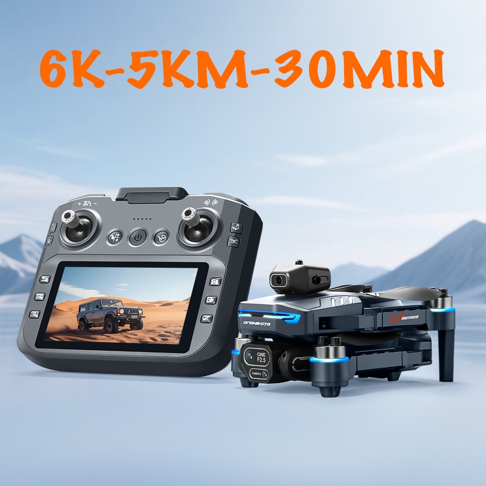 Drone R204/kamera HD 6K/versi layar besar, motor tanpa sikat, penghindaran rintangan empat sisi/dron