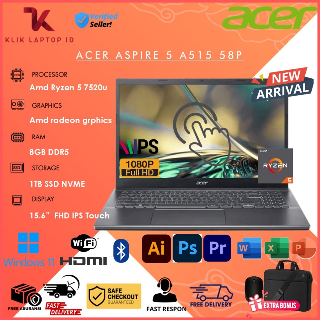 Laptop Acer Aspire Go 15 AG15-21PT-R5GQ Laptop 15.6" FHD IPS Slimbezel Touch Win11Original