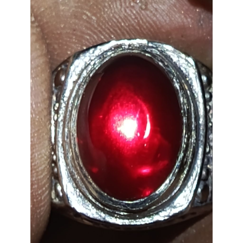 batu Mirah siam delima super mewah ikat alpaka super krum no 8