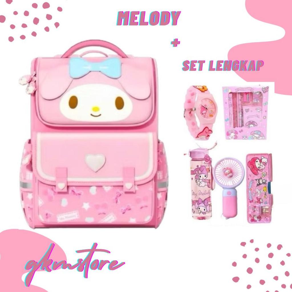 Tas Ransel Sekolah My Melody New Set Tas Perempuan Banyak Bonusnya Korea Style COD