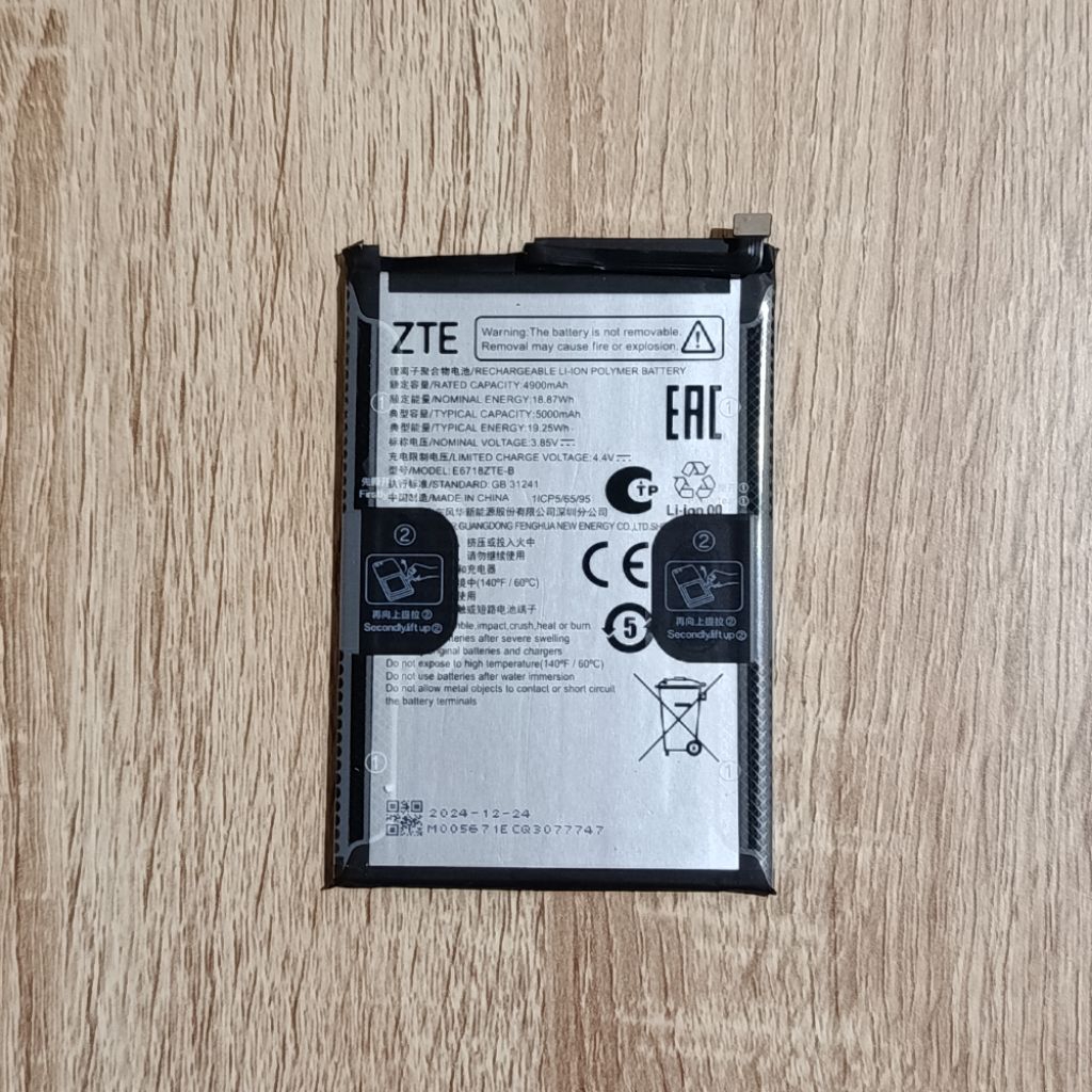 Baterai Batre ZTE Blade A35 E6718ZTE-B 5000mAh Battery Hp