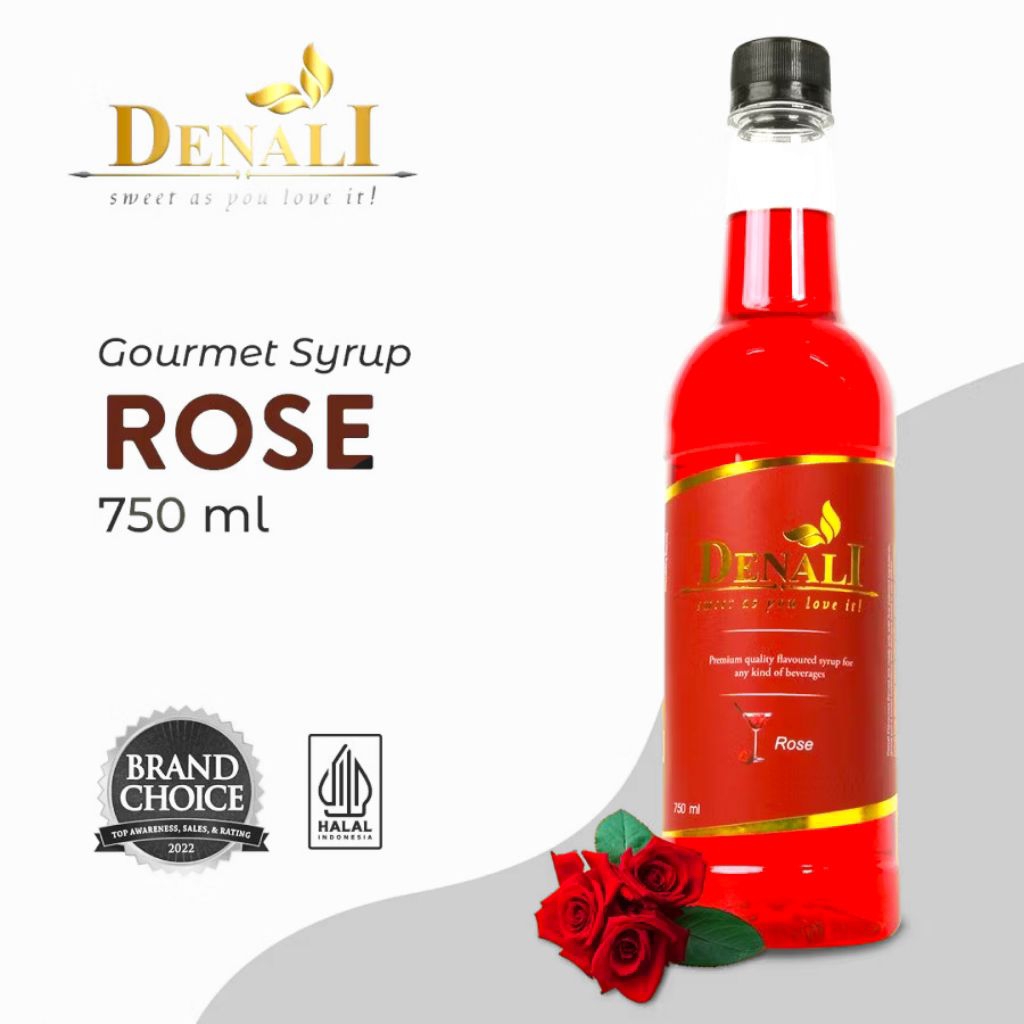 Denali - Rose syrup 750ml - Sirup denali rose - sirup denali