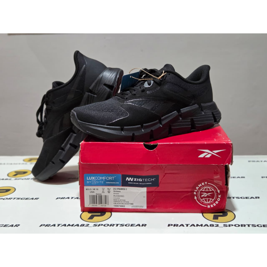 SIZE 41 ( 26.5 CM ) ORIGINAL ASLI REEBOK ZIG DYNAMICA 5 FLOATRIDE TECH SEPATU LARI PRIA RUNNING OLAH
