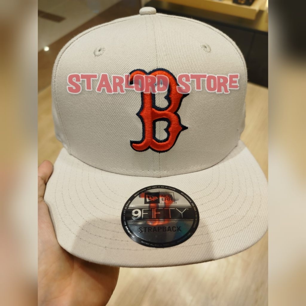 Topi New Era Boston Red 9Fifty - Putih