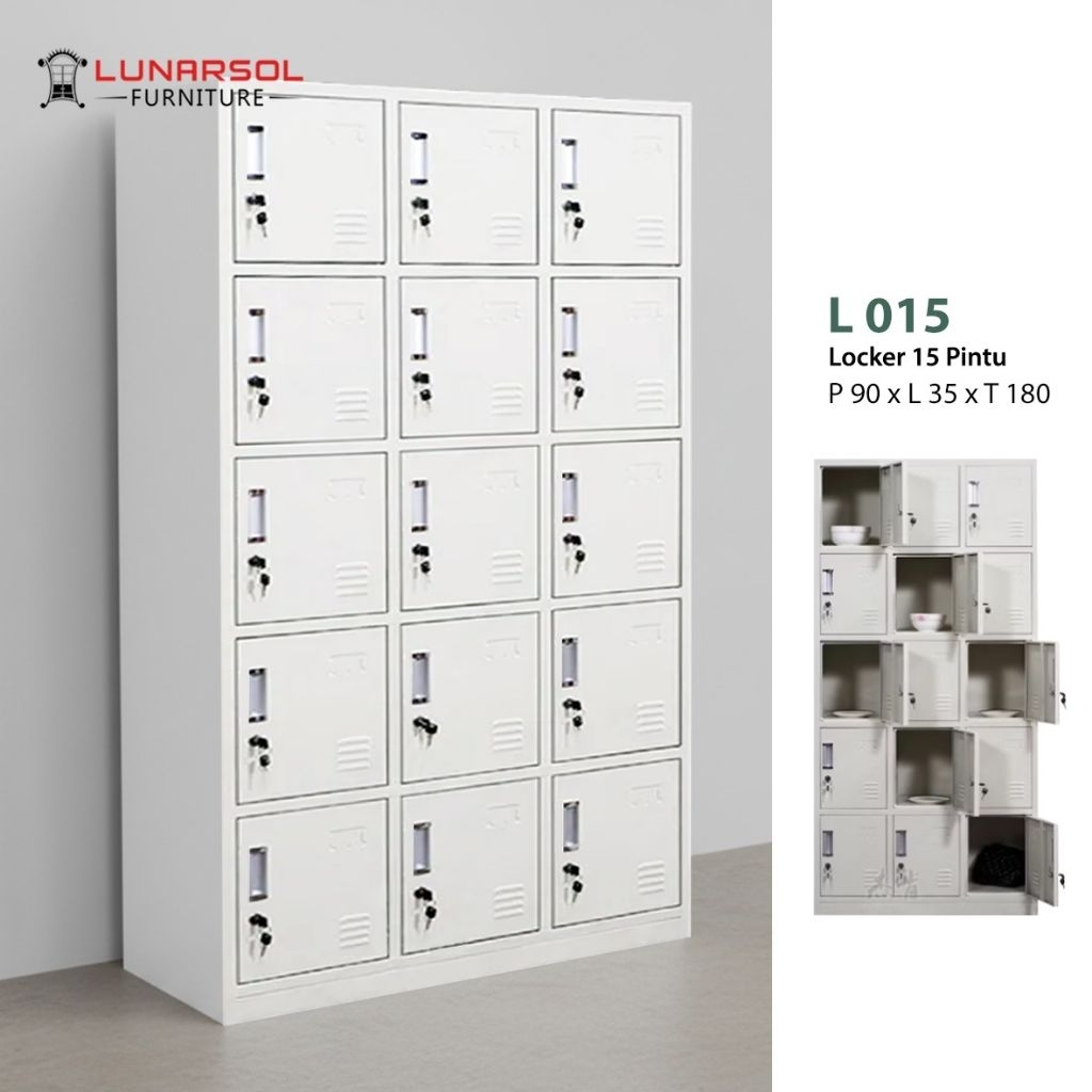 Loker plat besi 12 pintu Loker 15 pintu Loker 18 Pintu Loker 24 Pintu Loker Penyimpanan